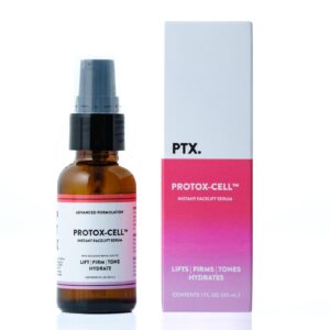 PROTOXCELL™ PTX Facelift Serum bottle with packaging for skin rejuvenation.